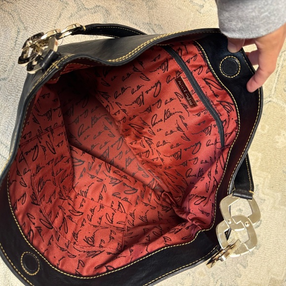 Vintage Ann Klein genuine black leather SoHo Bag - Picture 2 of 5